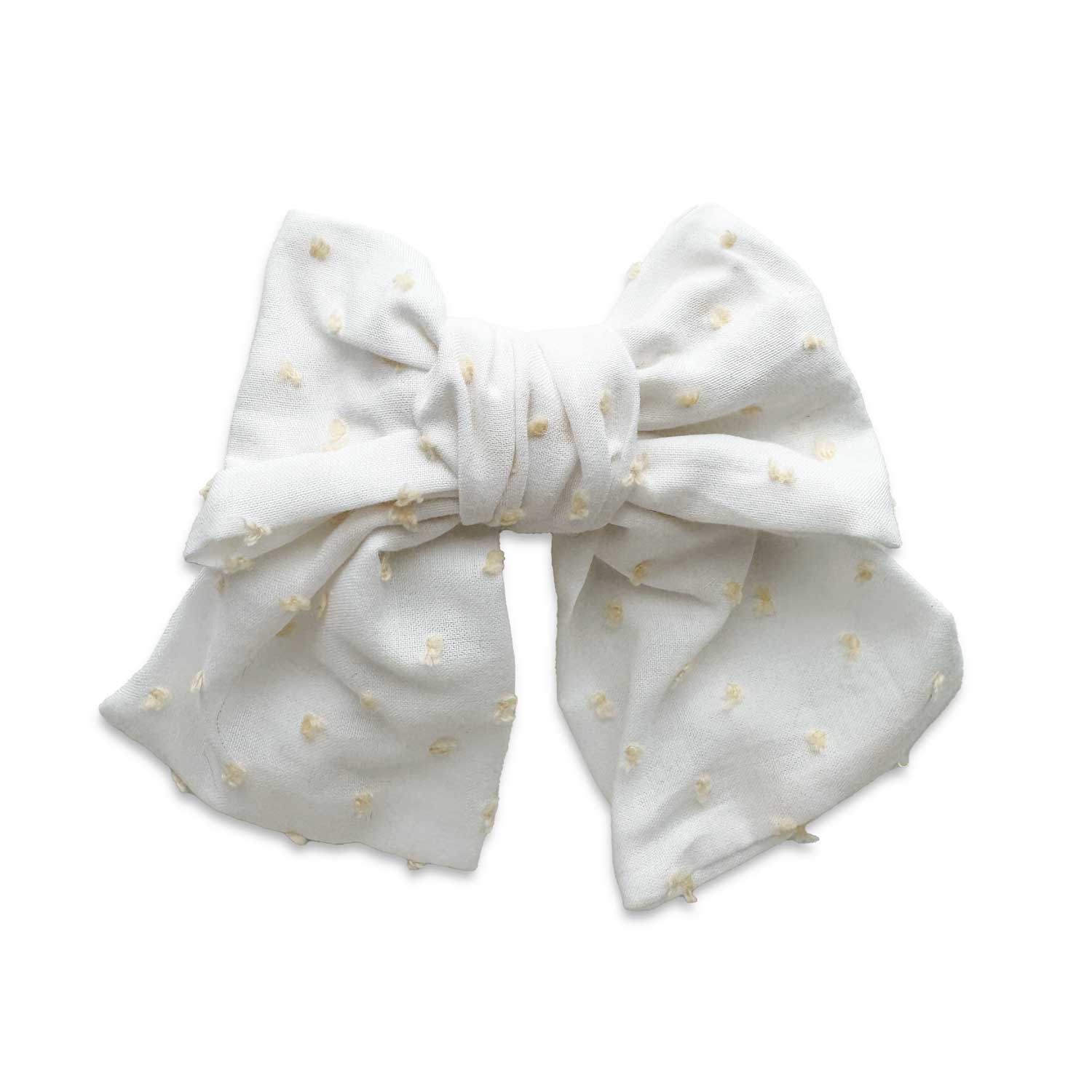 Duo Swiss Dot Cotton Sailor Bow