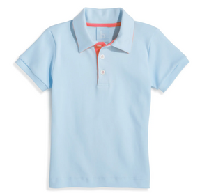 Polo Pima Blue with Coral (Toddler)