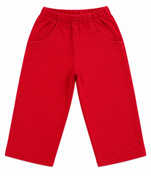 Deep Red Boy Front Pocket Pant