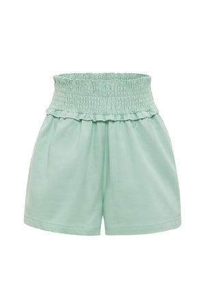 Chloe Shorts-Mint & White