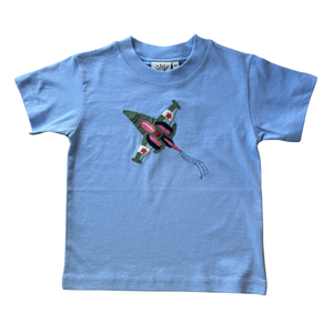 Sky Blue Fighter Jet Tee