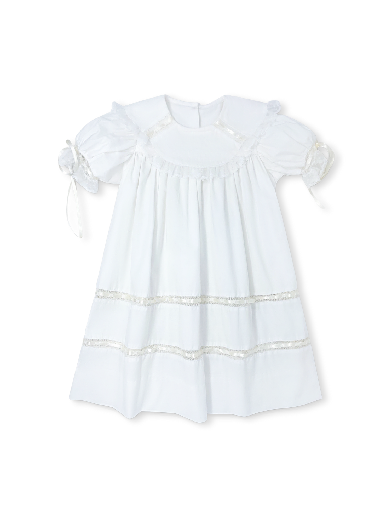Donahue Dress - Blessings White with Ecru (Toddler)