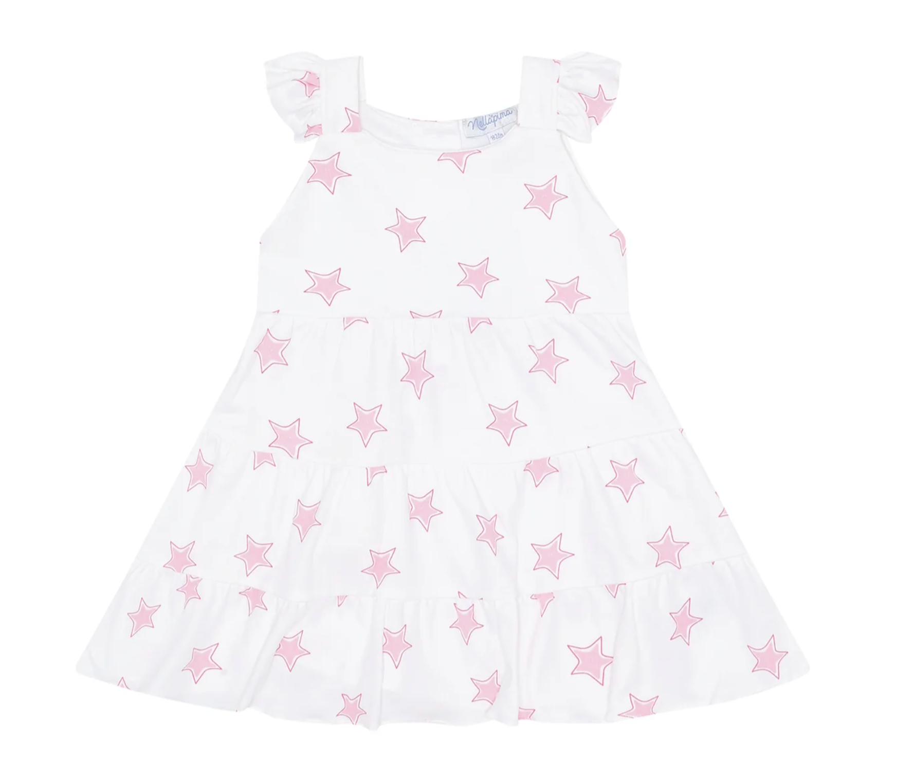 Pink Stars Ruffle Dress (Toddler)