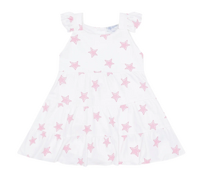 Pink Stars Ruffle Dress (Toddler)