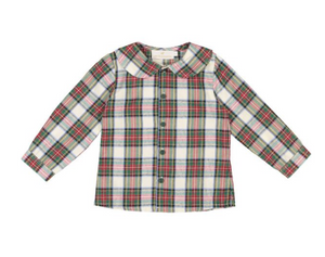 Emerald Green Tartan Peter Pan Boy Shirt (Baby)