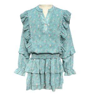 Campbell Whimsy Teal Dress