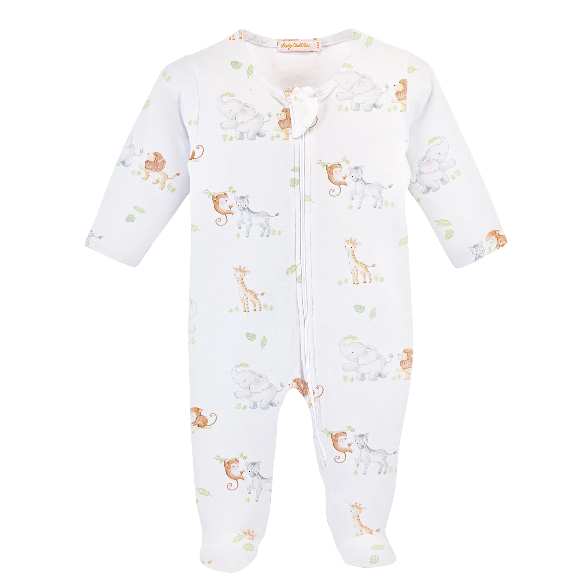 Safari Adventure Printed Zipped Footie (Infant)