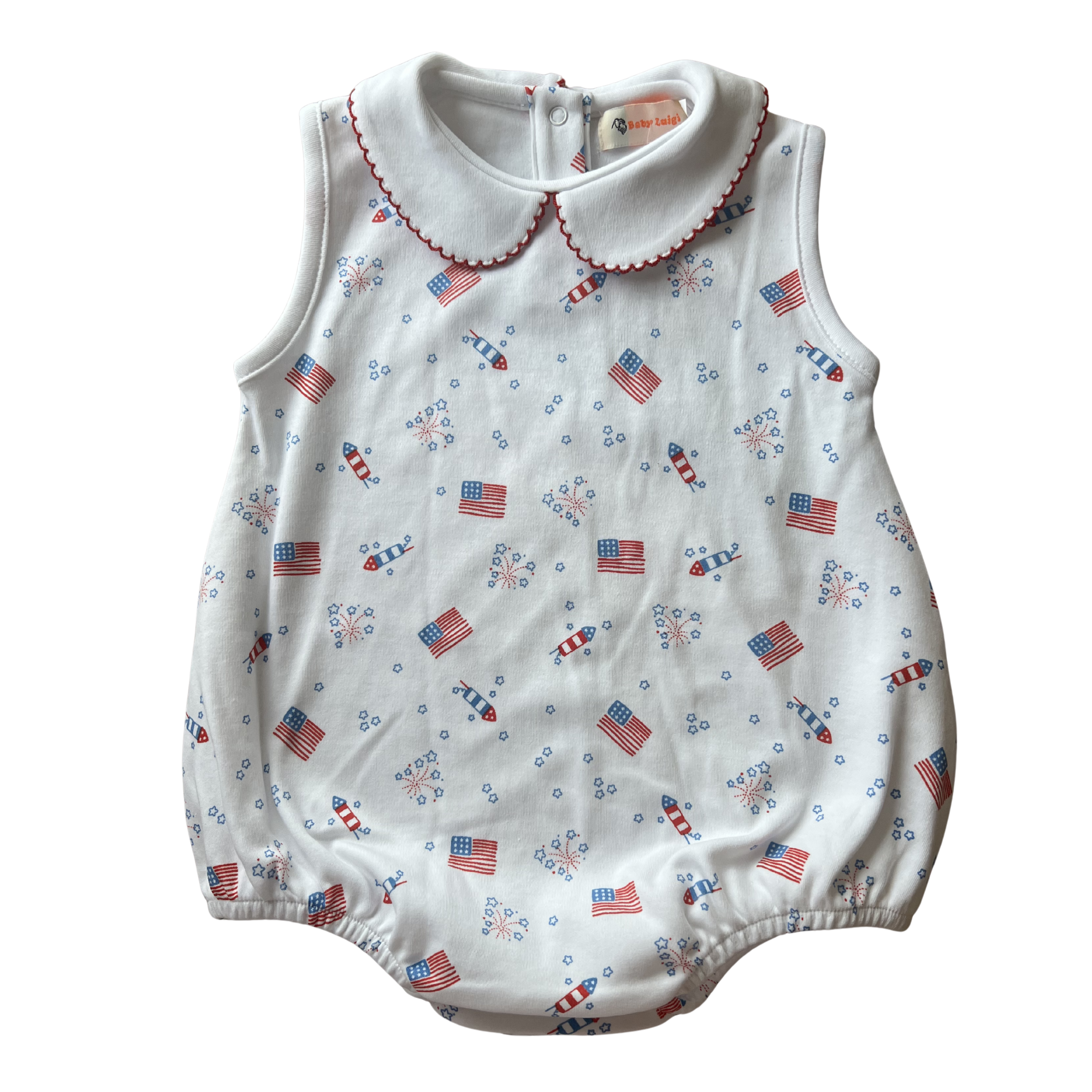 Flag & Firework Girl Print Bubble