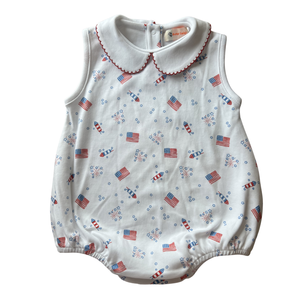 Flag & Firework Girl Print Bubble