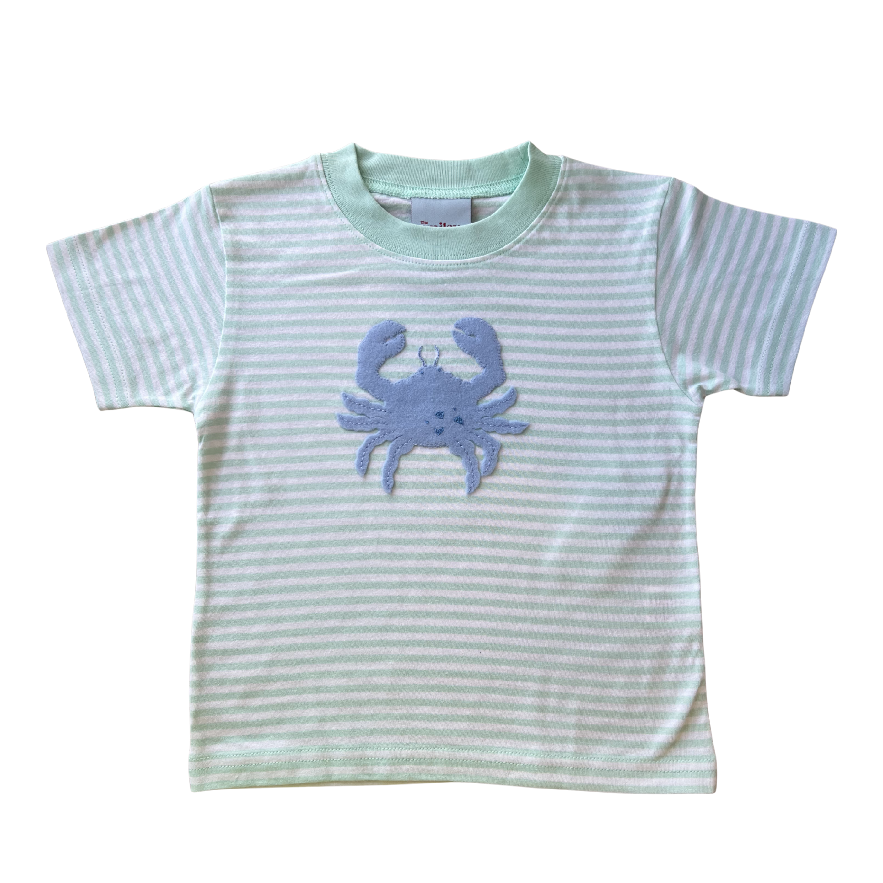 Mint Stripe Crab Tee