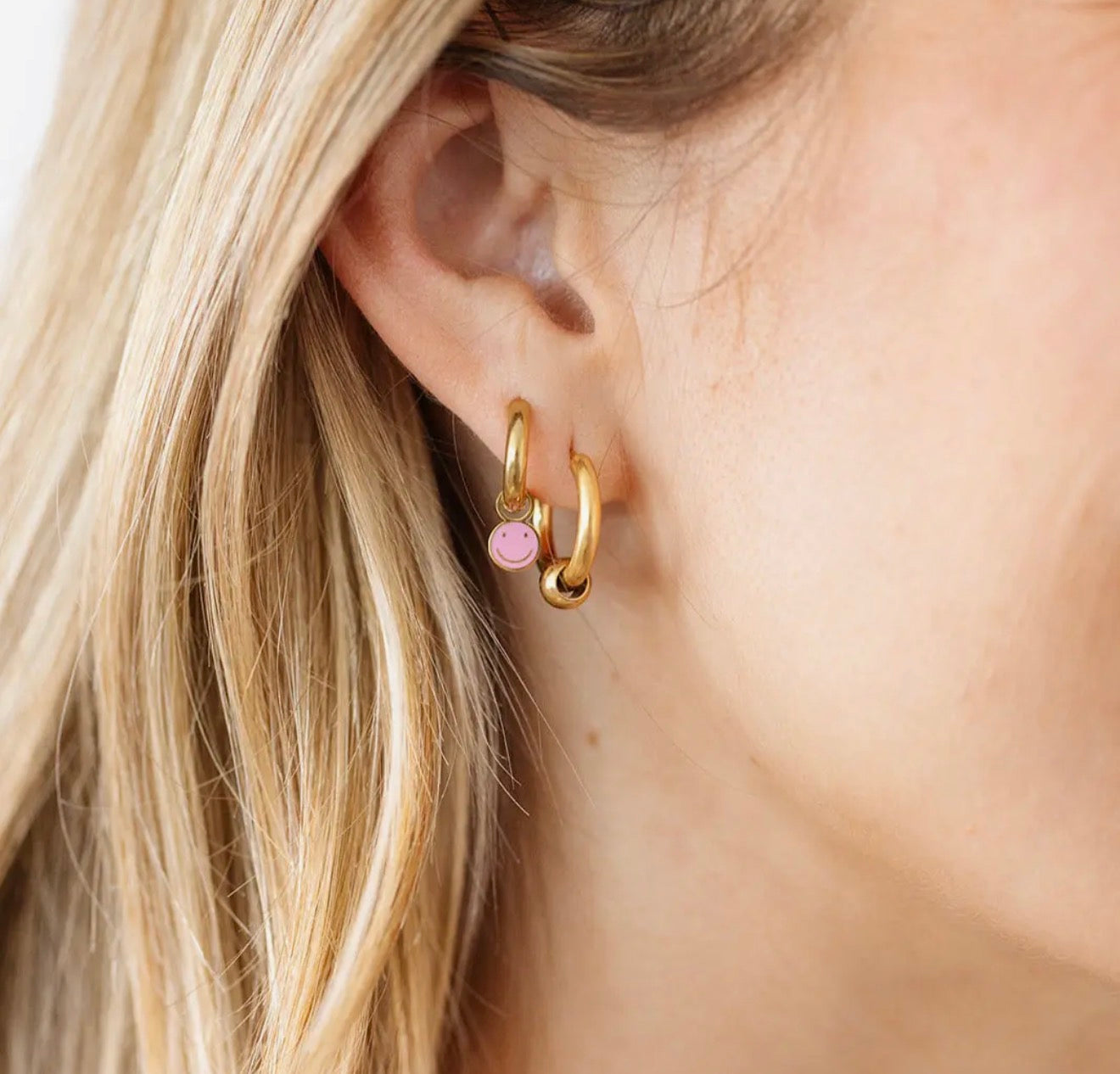 Smiley Face Charm Earrings