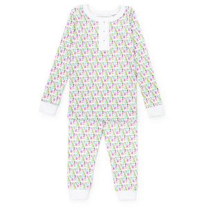 Alden Mod Holiday Pink Pajama Pant Set (Big Kid)
