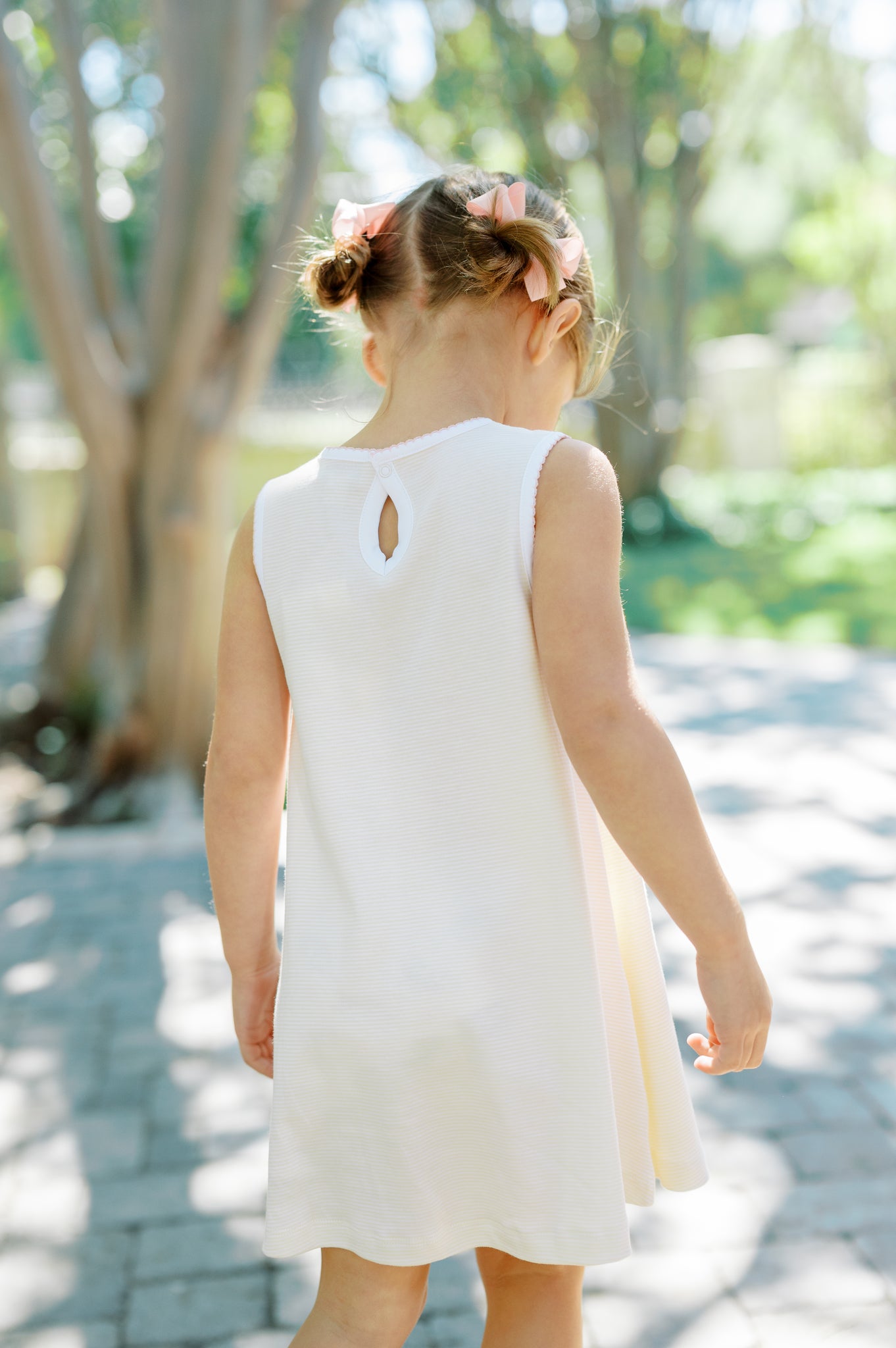 A-Line Dress-Blue & Yellow Stripe (Toddler)