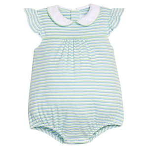 Greenview Stripe Angel Sleeve Peter Pan Bubble