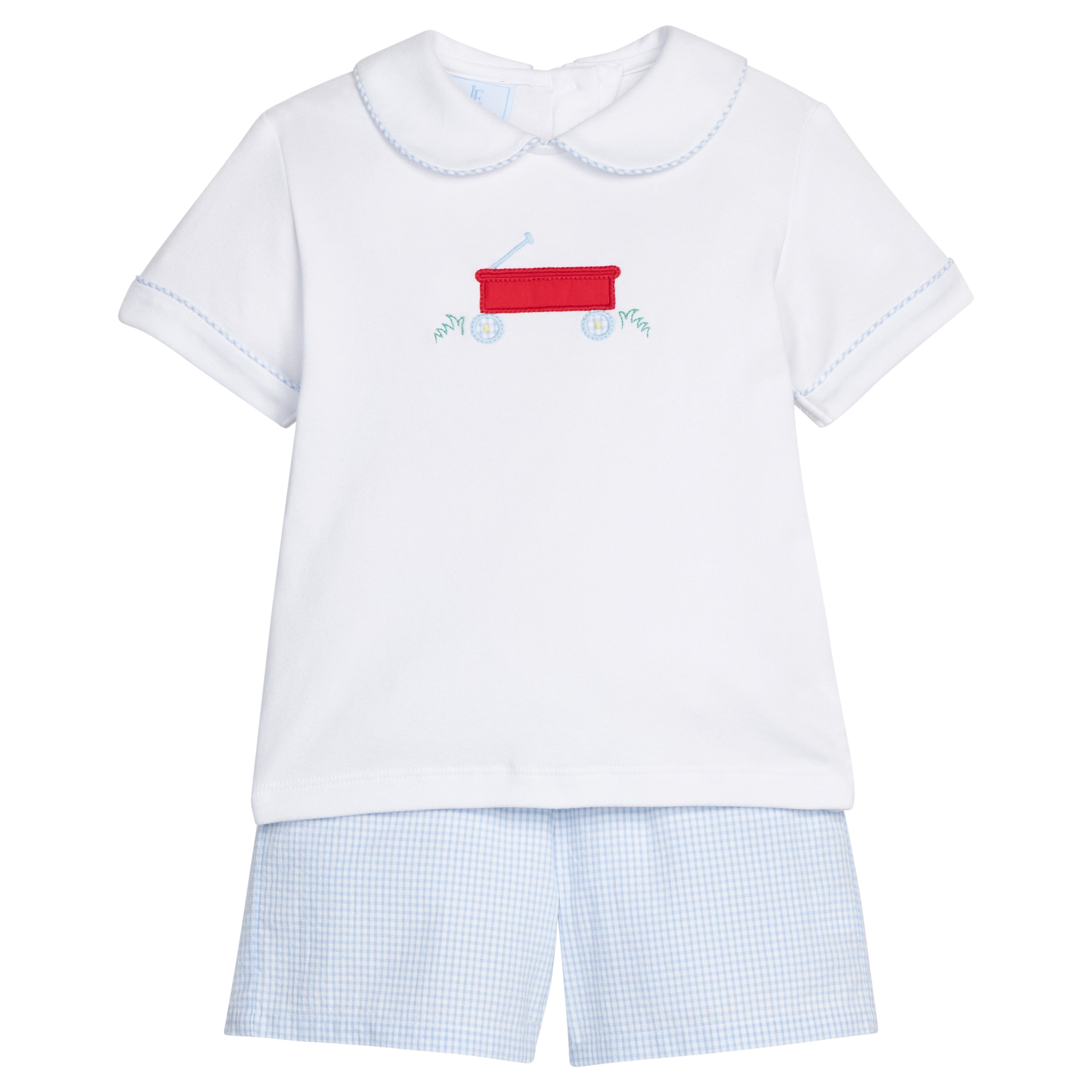 Wagon Applique Peter Pan Short Set