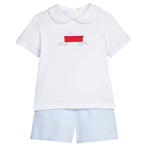 Wagon Applique Peter Pan Short Set