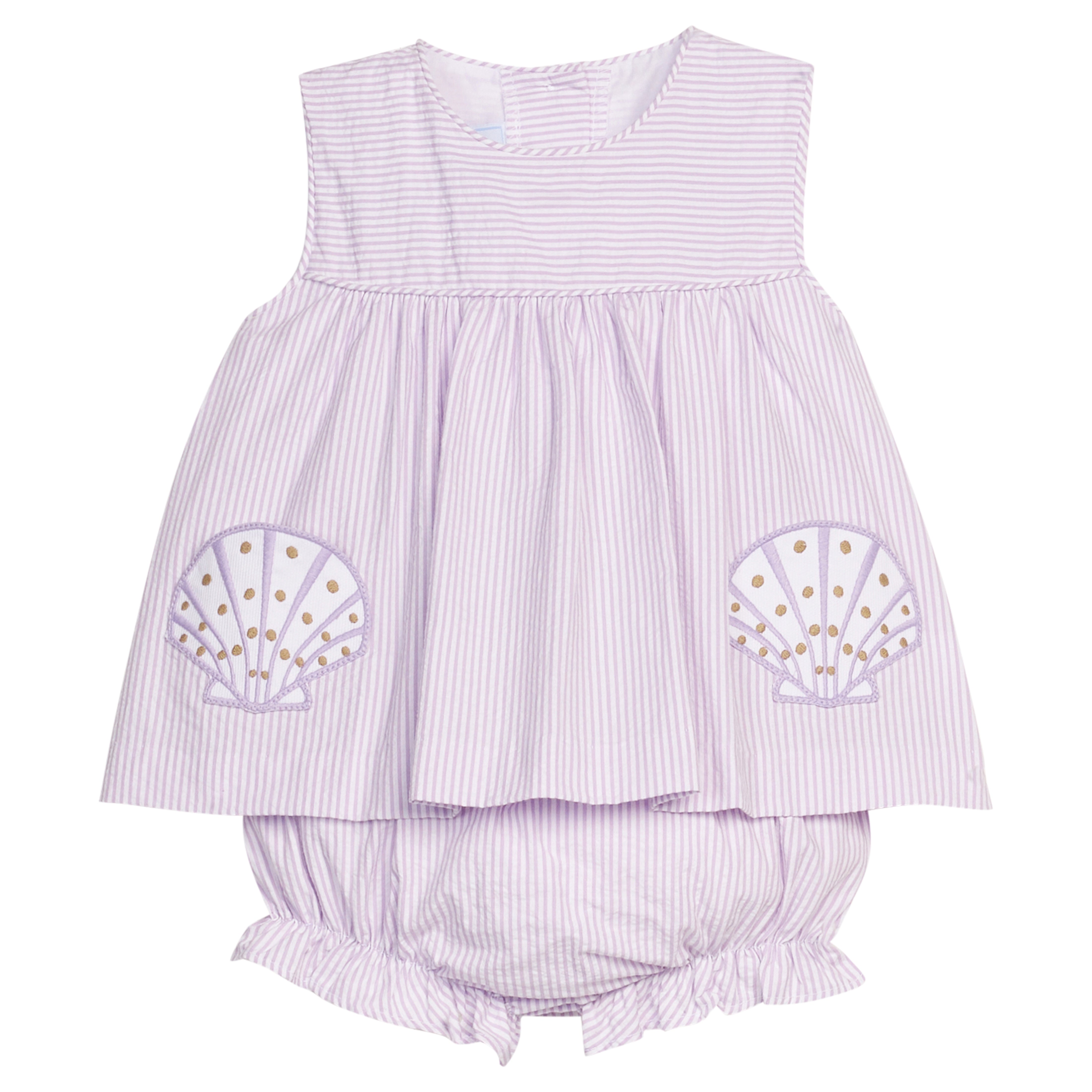Sea Shells Appliqué Diaper Set