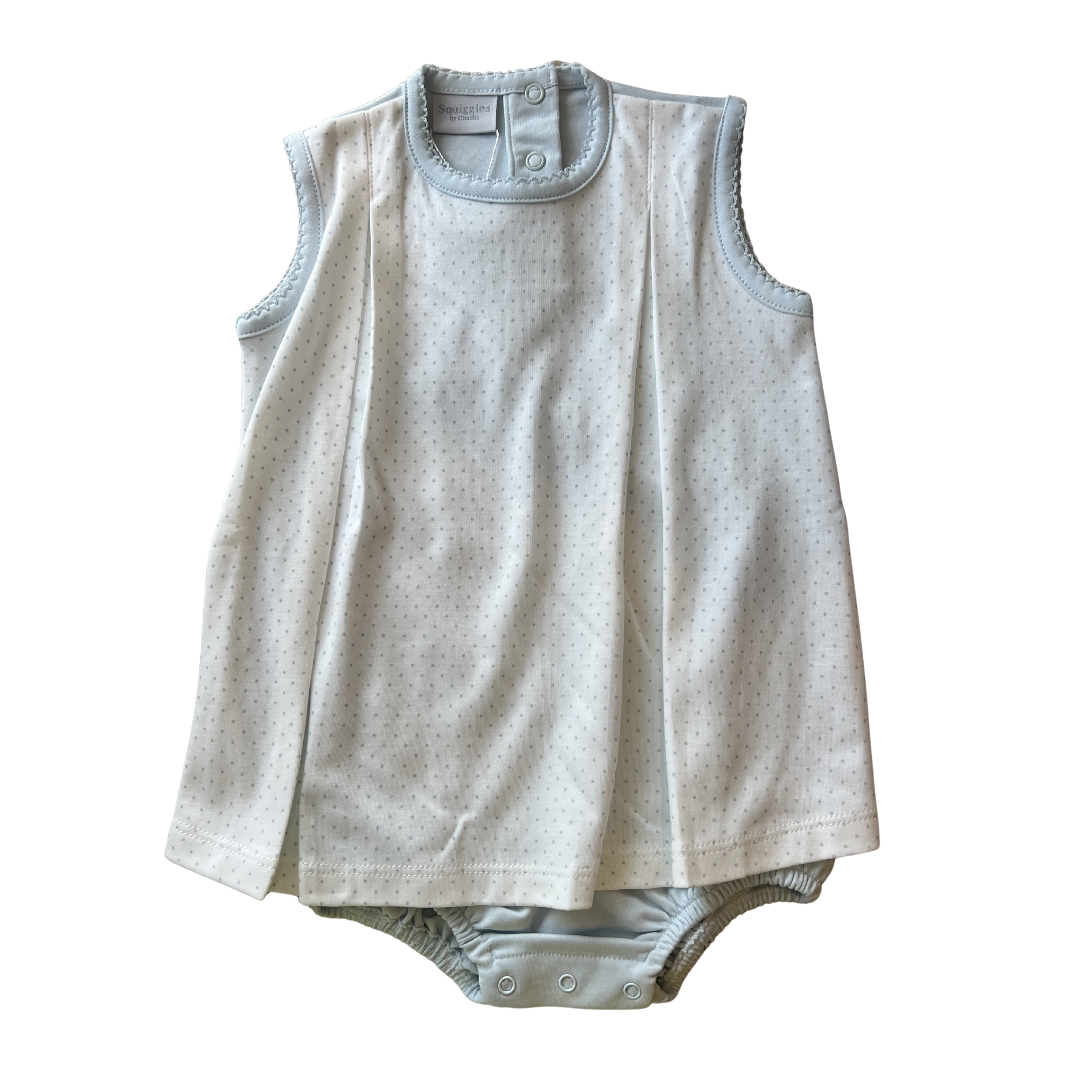 Blue Dot Dressy Romper
