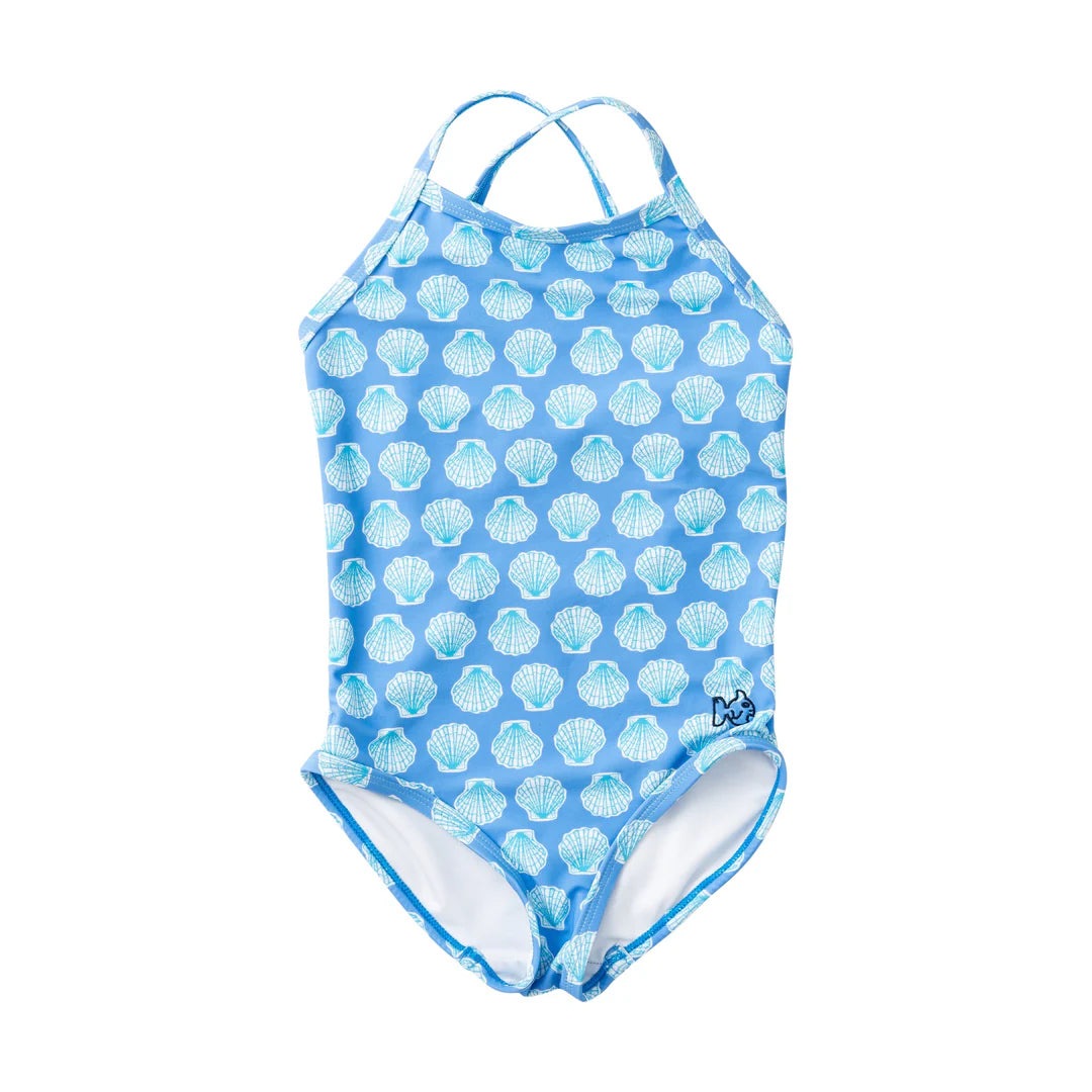 Shell Bow Back One Piece Swimsuit