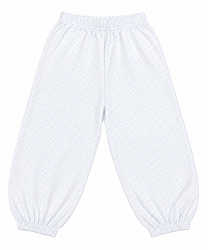 Boy White w/ Blue Dot Bloomer Pant