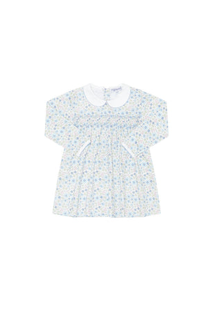 Blue Meadow Smocked LS Dress