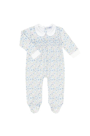 Blue Meadow Smocked Footie