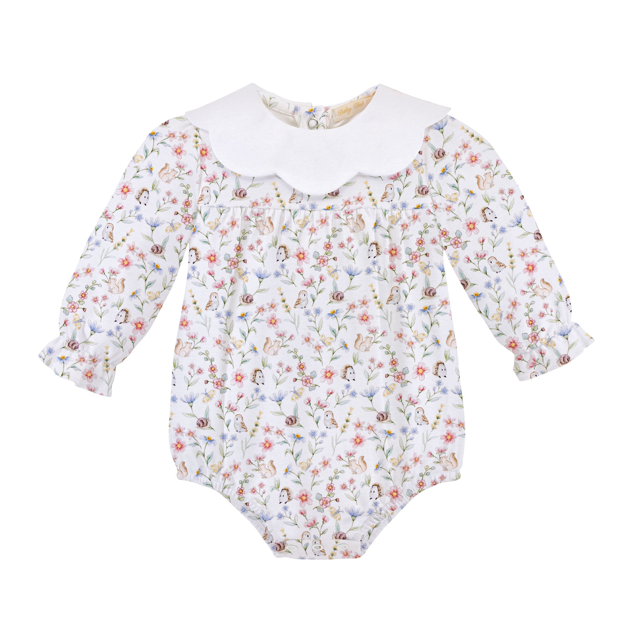 Bloomie Friends Printed Pima Bubble w/ Scalloped Collar