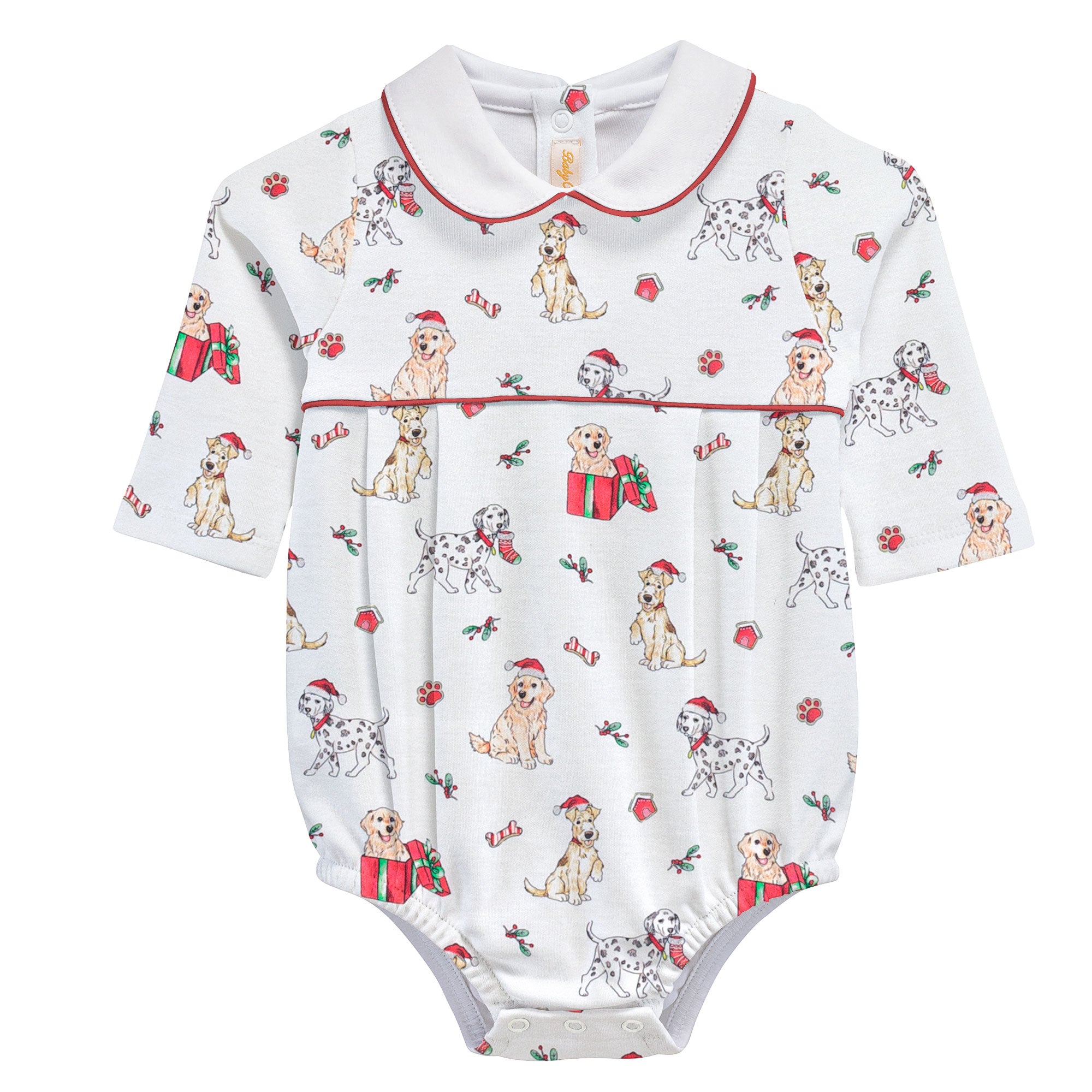 Holy Doggy Christmas Printed Bubble w/ Round Collar (Infant)