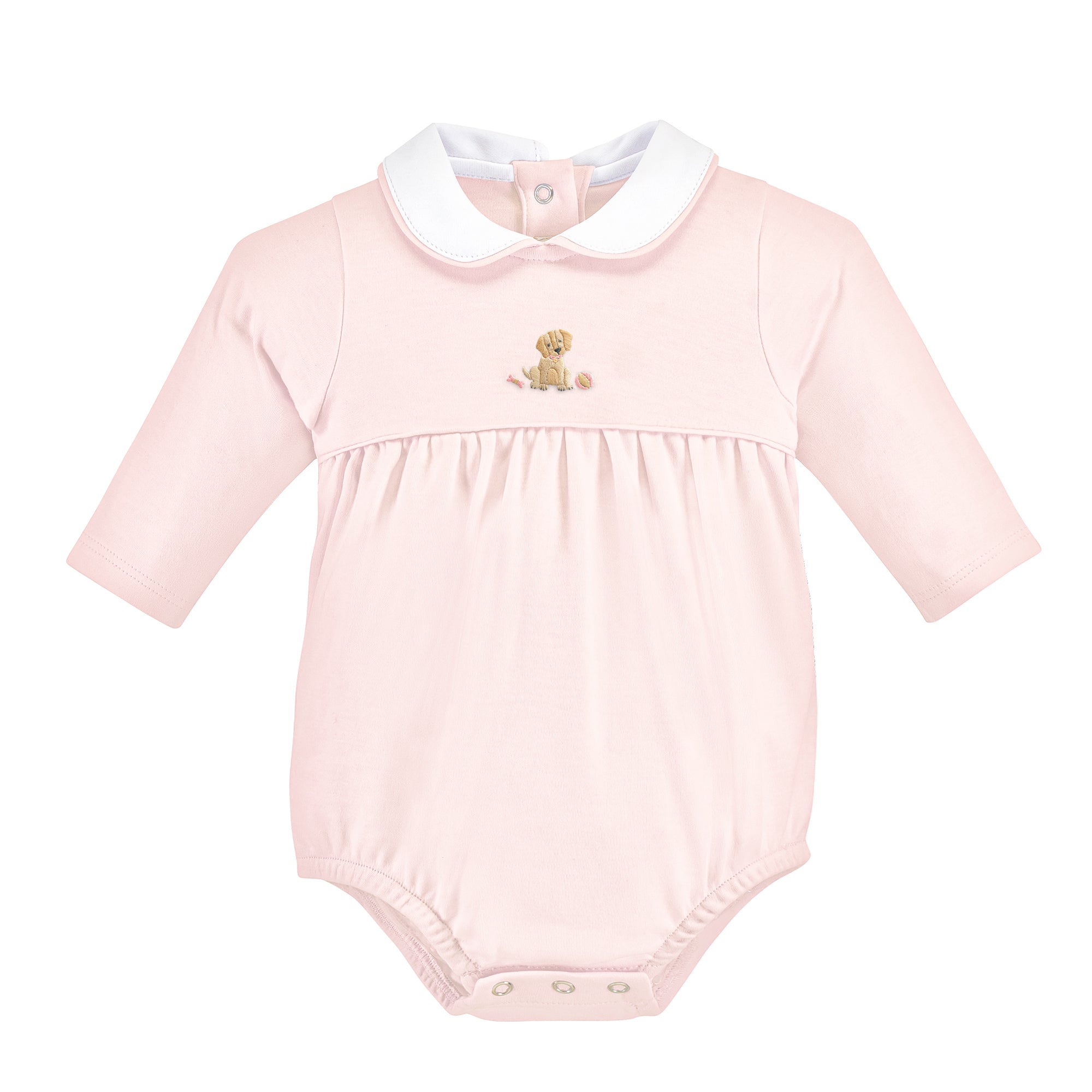 Long Sleeve Good Puppy Girl Bubble w/ Round Collar