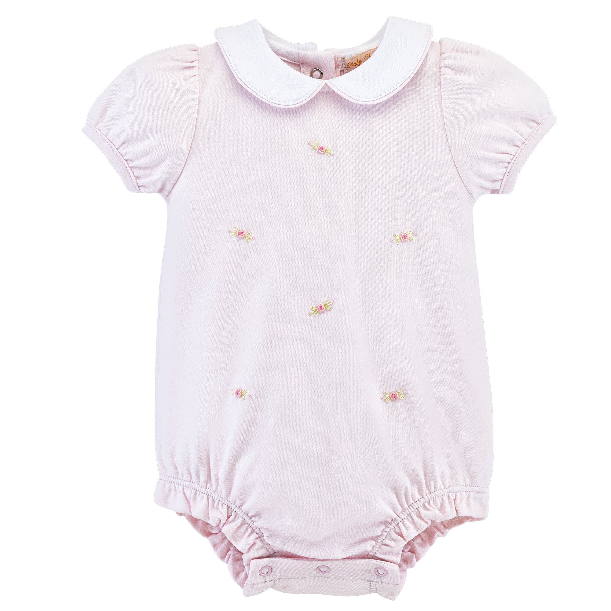 Sweet Roses Hand Emb Bubble w/ Round Collar