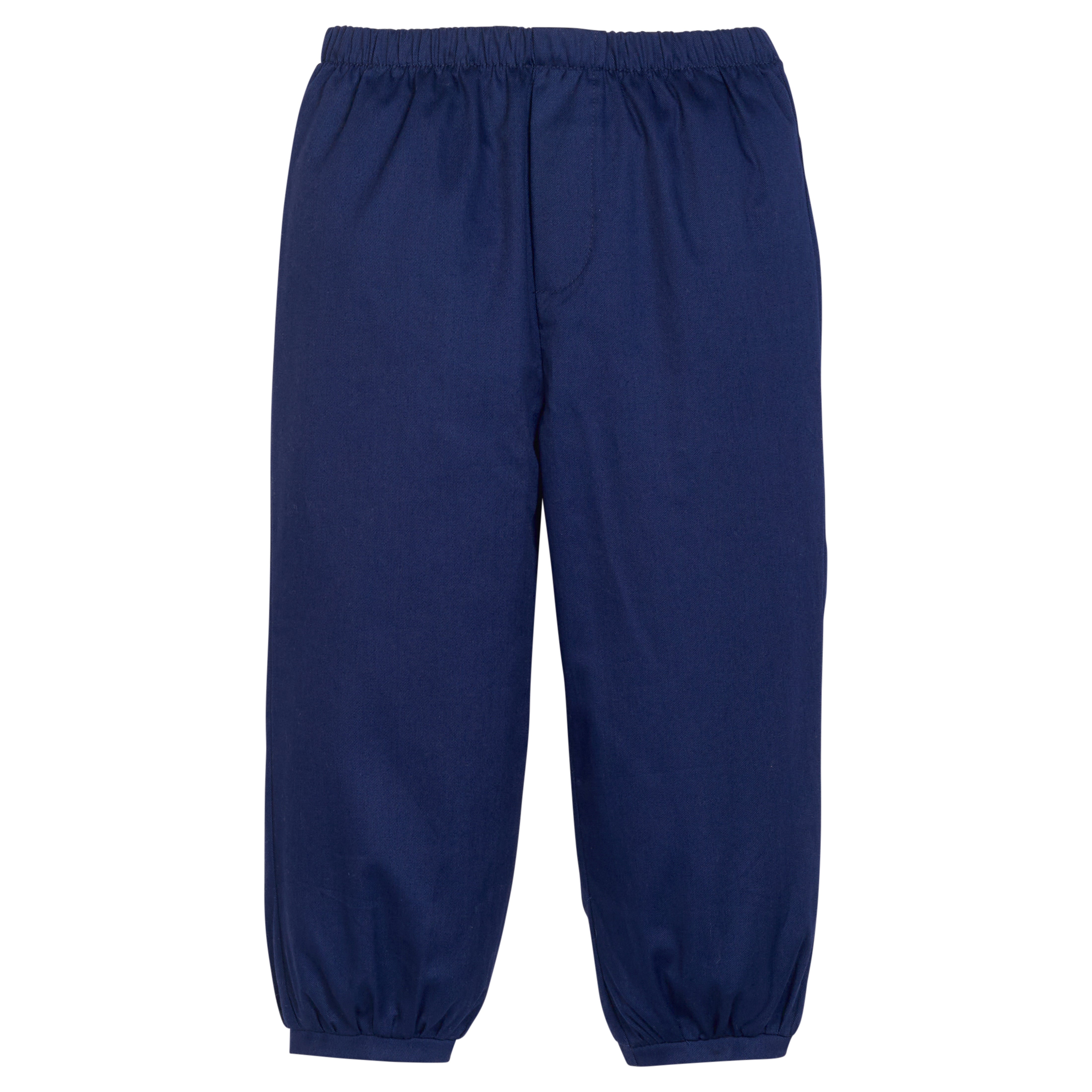Navy Twill Banded Pant
