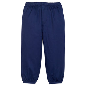 Navy Twill Banded Pant