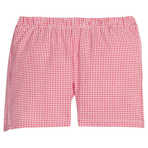 Red Seersucker Gingham Basic Short