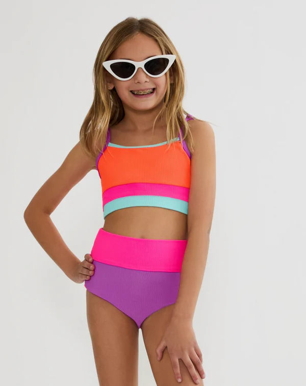 Little Eva & Emmie Vibrant Volley Colorblock Set