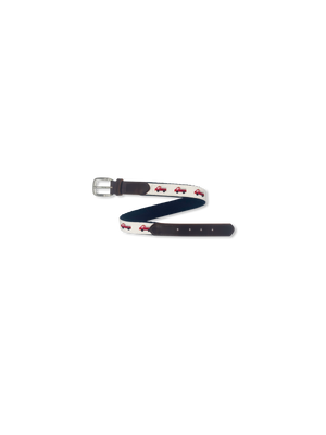 Benjamin Belt - White w Red Firetrucks