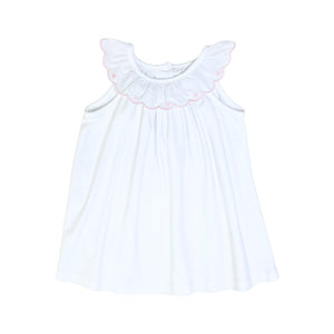 White w/ Pink Outline Blouse