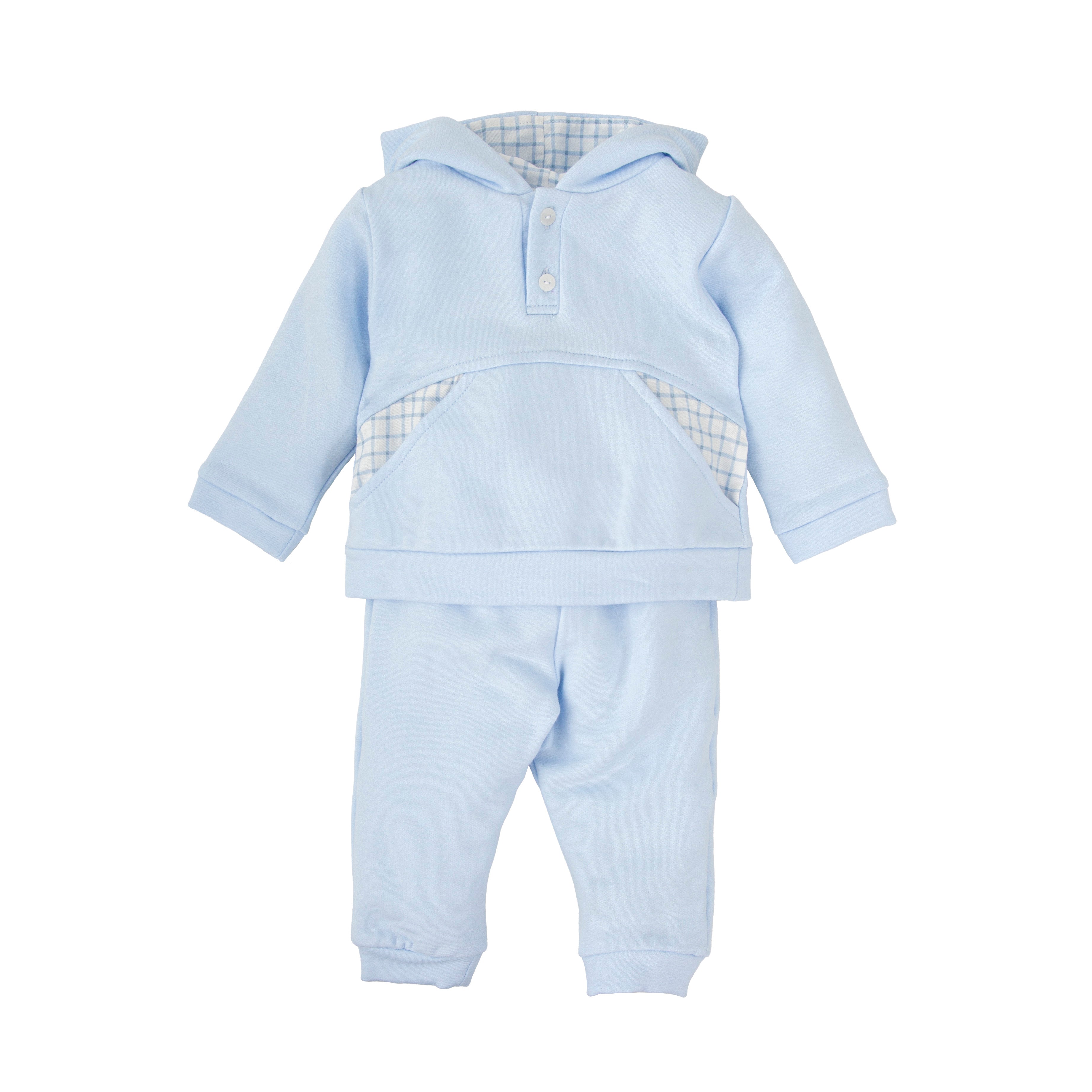 Blue Plaid Boy 2 Piece Tracksuit