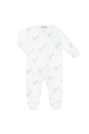 Blue Elephant Zipper Footie