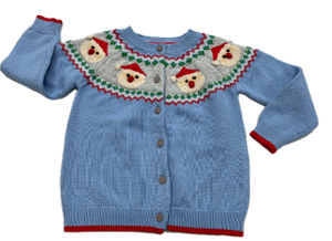 Blue Santa Cardigan