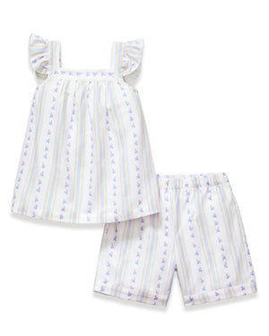 Cottage Stripe Twill Clara Short Set