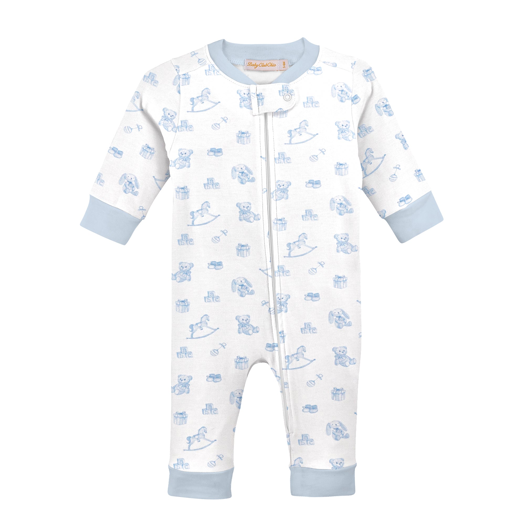 Tiny Baby Toys Boys Zip Coverall (Baby)
