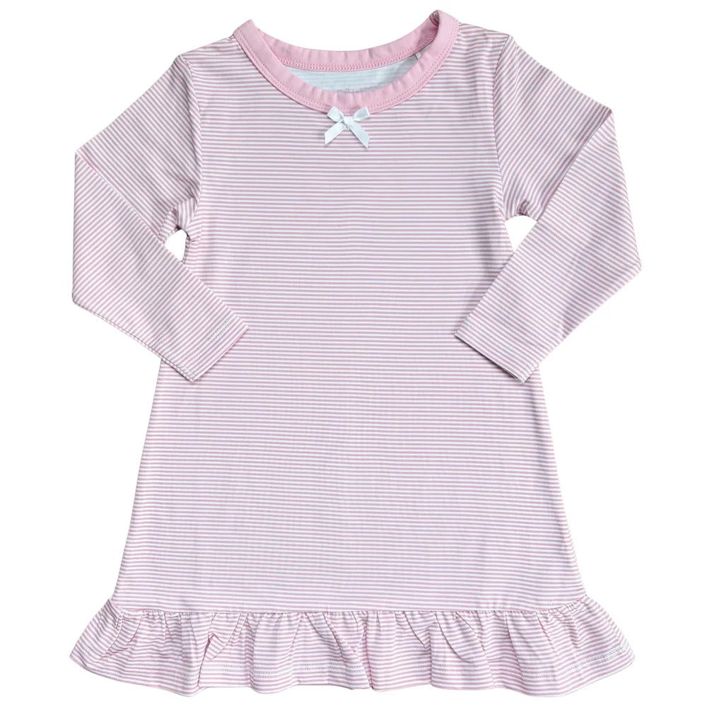 Pink Micro Stripe Caroline Dress