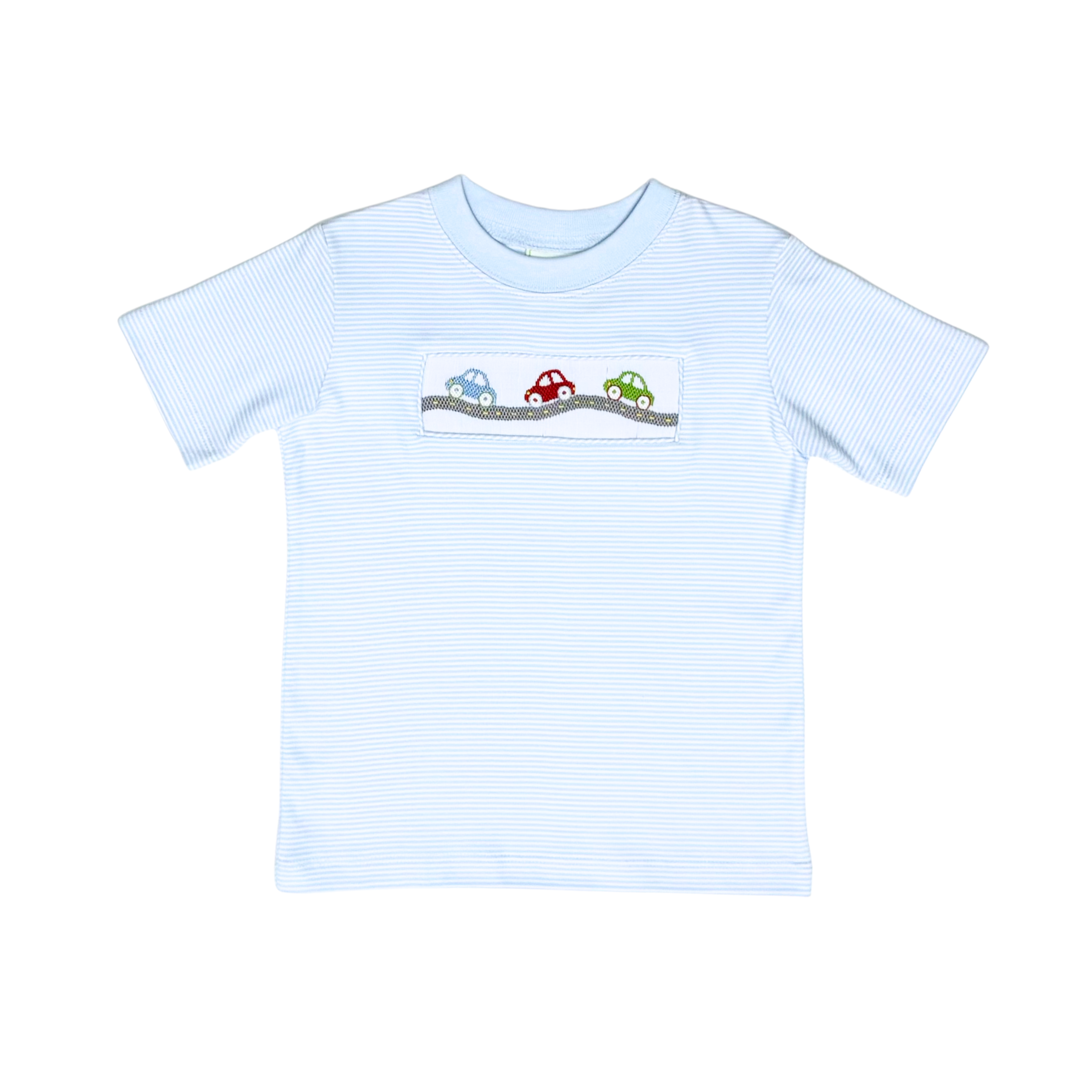 Lt Blue Bitty Knit Cars Harrys Play Tee