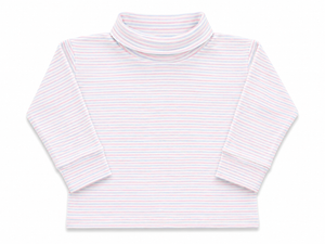 Sky Blue/Pink Thin Stripe Turtleneck