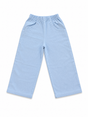 Sky Blue Cord Pant w/ Pocket