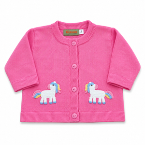 Pink Unicorn Crew Cardigan