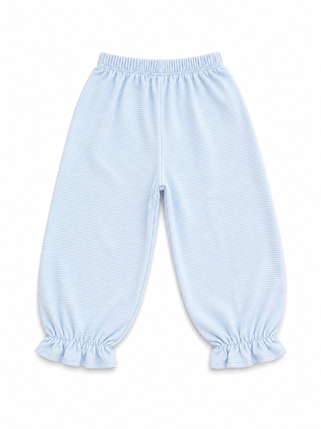Light Blue Stripe Bloomer Pant w/ Ruffle