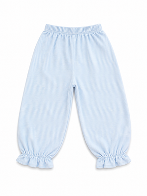 Light Blue Stripe Bloomer Pant w/ Ruffle