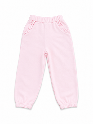 Pink Sweatpants w/ Ruffle Pockets