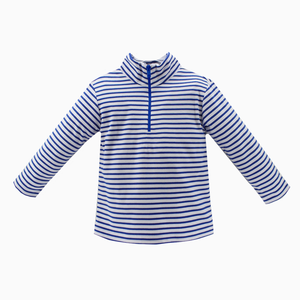 Royal Blue Bitty Stripe Cooper Half Zip (Kid)